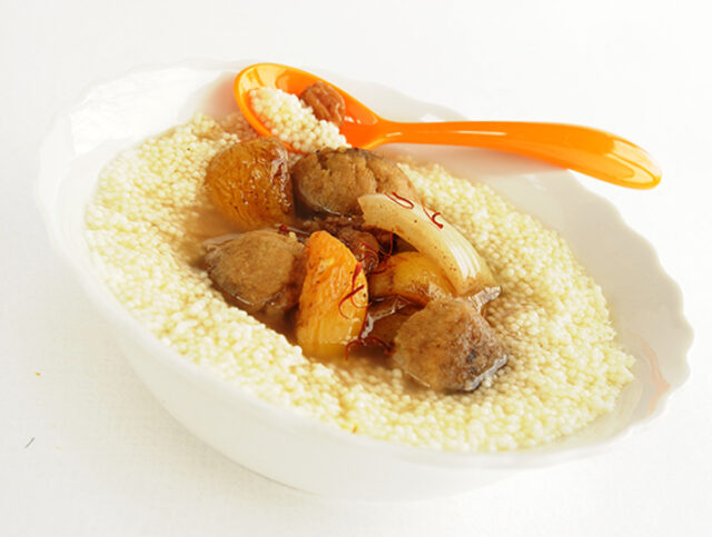 Couscous with Dried Apricots and Saffron