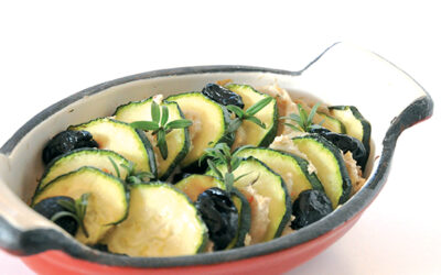 Gratin de courgettes aux olives