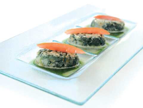 Quenelles au vert